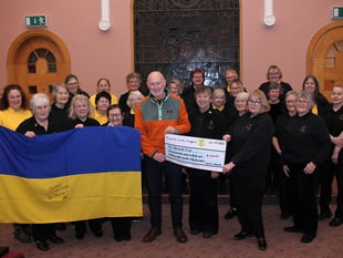 Torpoint singers hit the right note with Ukraine donation