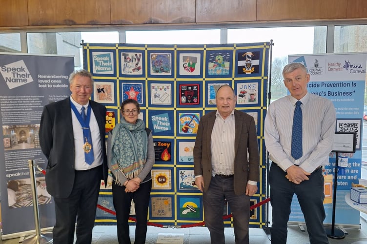 Cornwall Councillors Rob Nolan. Thalia Marrington, Jim Candy and Jim McKenna