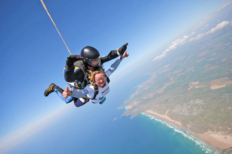 The charity skydives raised £20,000 for Children’s Hospice South West last year
