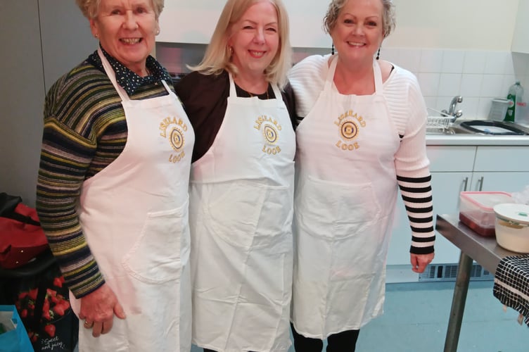 The Liskeard and Looe Inner Wheel team were hard at work in the kitchen for the recent 'Soup and Pud Lunch'