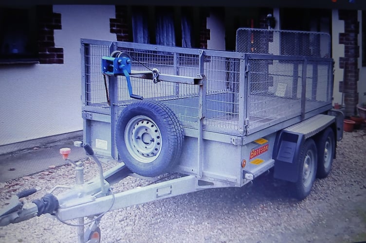 The Bateman trailer which was stolen from a storage facility (Picture: Devon and Cornwall Police)