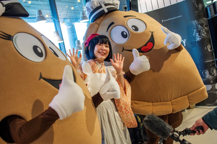 Pasty fan Yuriko Shigyo flew to Truro from Tokyo to take part in the World’s Fastest Crimper contest at the Great Cornish Food Store