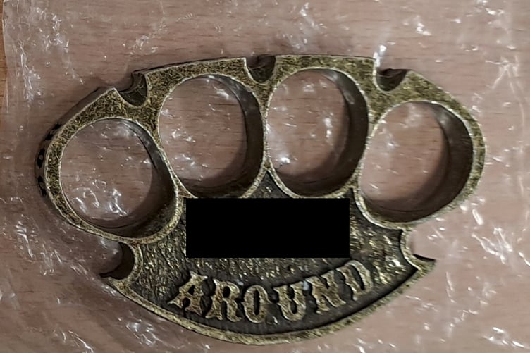 Knuckledusters are illegal to possess in the UK. (Picture: St Austell Police)