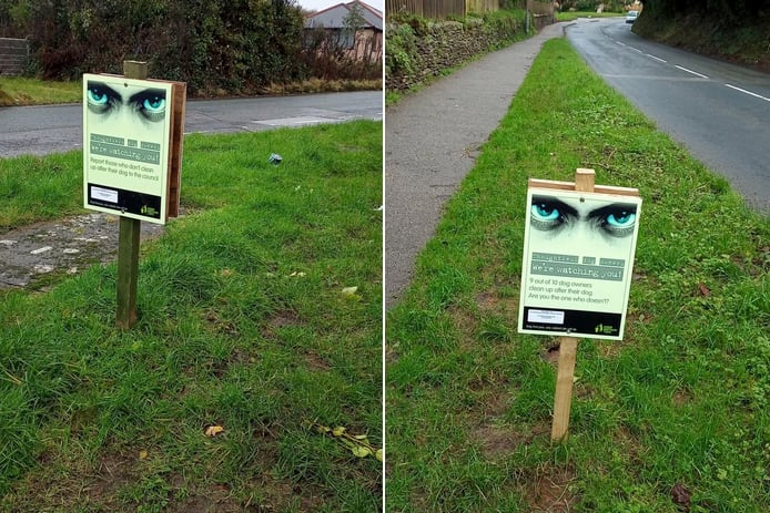 The signs being placed in St Stephen and Nanpean are said to have been effective elsewhere. (Pictures: St Stephen in Brannel Parish Council)