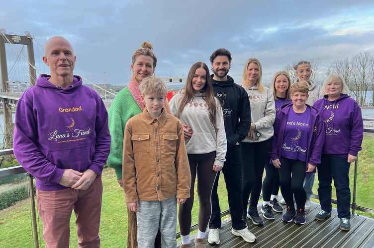 The team behind Luna’s Fund gathered with trustees and supporters to cross the Tamar on foot, officially kicking off their ‘Steps to the Moon’ Challenge