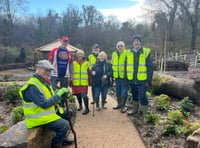 Rotarians brave weather to plant new trees