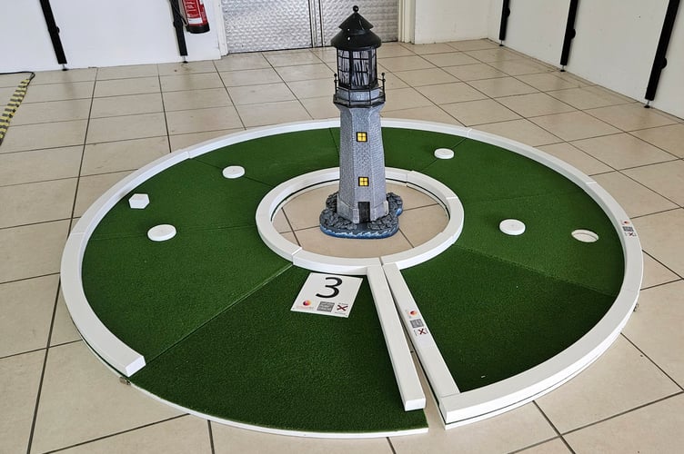 One of the holes on the indoor pop-up crazy golf course in St Austell. (Picture: St Austell BID)