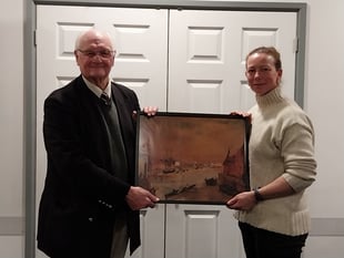 Historic painting of rowing legend finds home in Saltash
