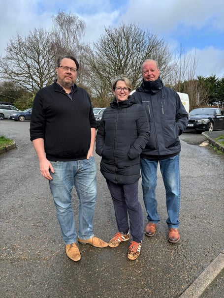 Councillors Dan Rogerson, Kate Ewert and Alan Hodge met to discuss car parking in Tideford