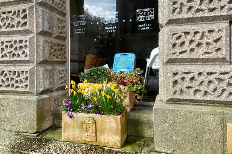Spring flowers outside the Market House in St Austell. (Picture: Andrew Townsend)