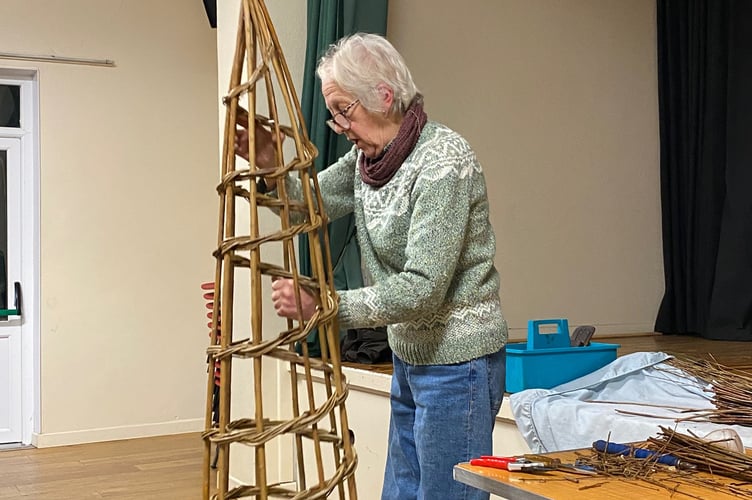South Hill Women’s Institute members enjoyed a creative evening with willow weaver Carol Horsington