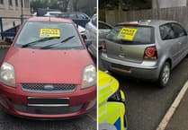 Police take uninsured vehicles in St Austell off the road