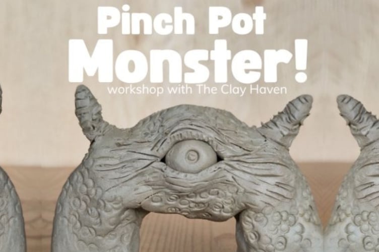 The Pinch Pot monster workshop offers youngsters the chance to sculpt their own quirky clay monster