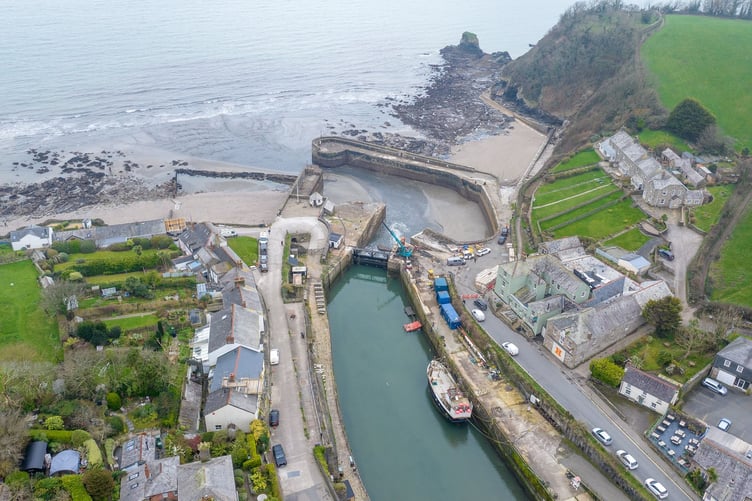 The new lock gate and bridge at Charlestown will be celebrated on April 4. (Picture: Harvey Dunstan HD Drone Photography)