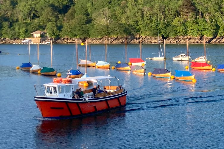 The Polruan ferry on its way from the village to Fowey. (Picture: Andrew Townsend)