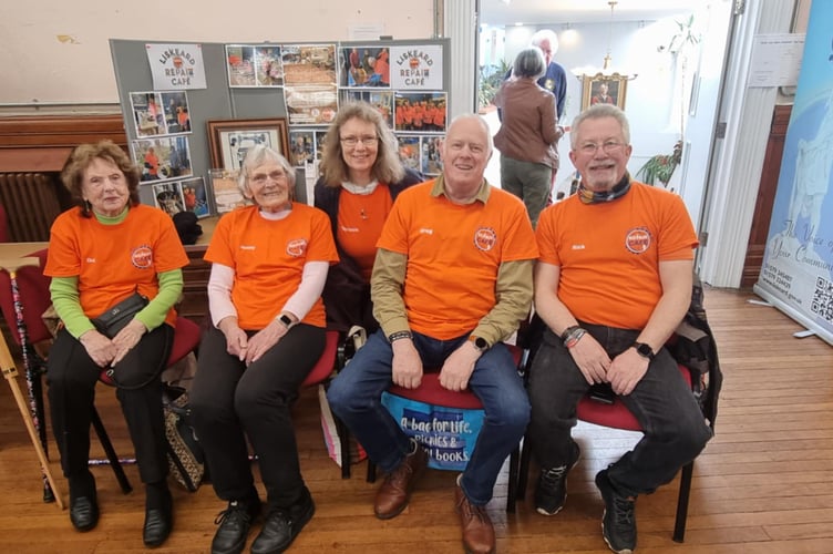 The team from the Liskeard Repair Cafe were among those who were happy to chat about their work