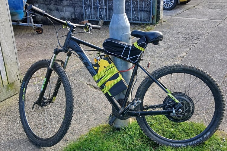 The illegally-modified e-bike that was seized in St Austell. (Picture: St Austell Police)