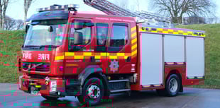 Fire crews battle blaze at Stoke Climsland barn
