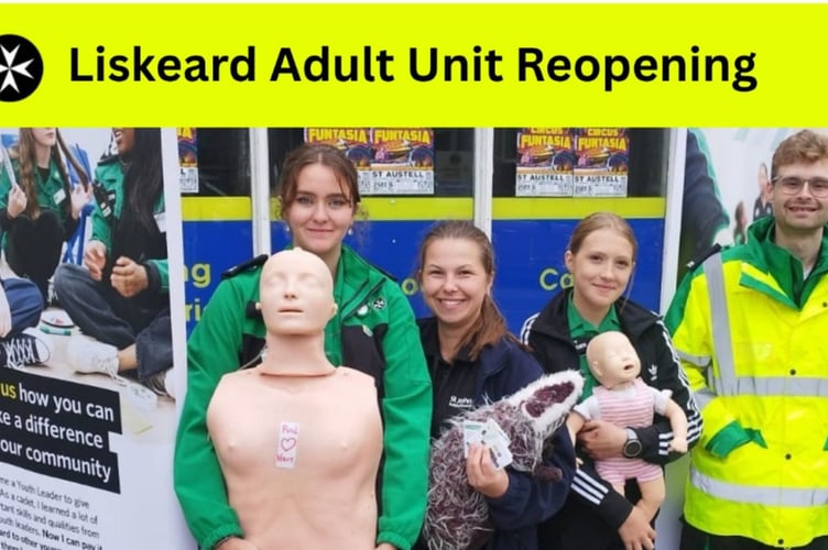 St John Ambulance is working to reopen its Liskeard Adult Unit and is calling on local residents to step forward as volunteers 