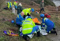 Coastguard rescue orthopaedic surgeon with broken ankle after coastal fall