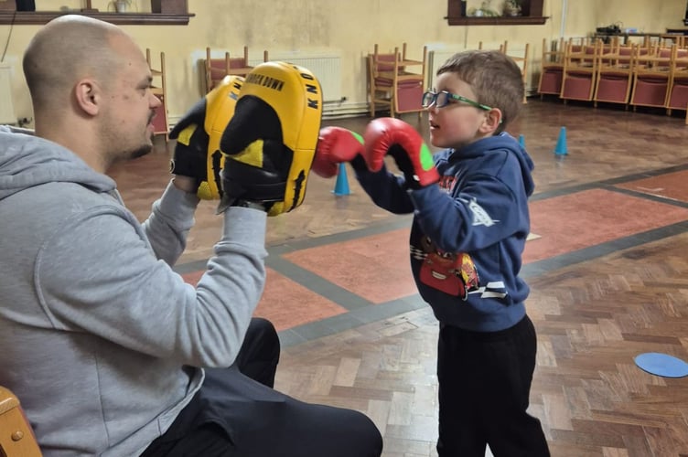 A youngster taking part in one of the many Guard-Up Boxing sessions that take place each week