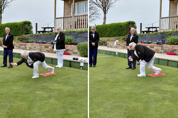 Shirley Coad and Helen Couch, Bowls Cornwall Group Three.