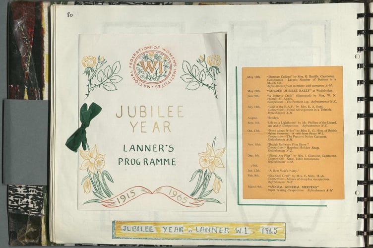 The Lanner WI scrapbook from 1965 (Picture: Kresen Kernow)