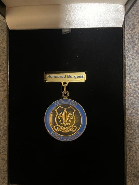 Honoured Burgess medal (new one).