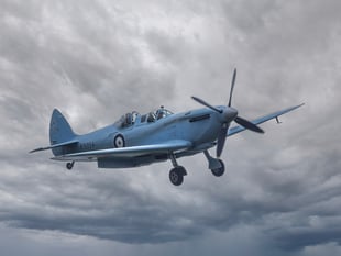 Crowds marvel as iconic Spitfire flies over the skies of Cornwall