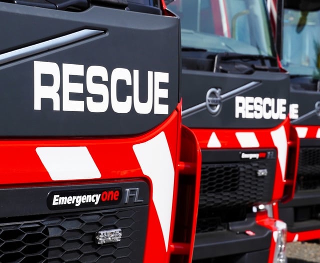 Firefighters called to tractor collision on Cornish road