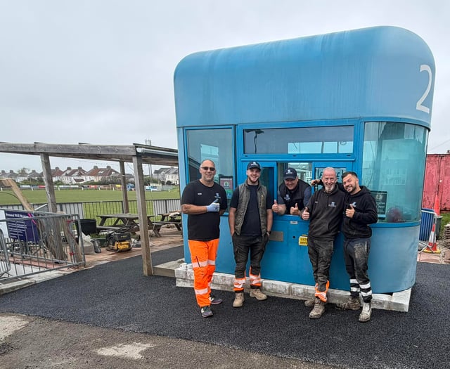 Tamar Bridge booth gets new lease of life at football club
