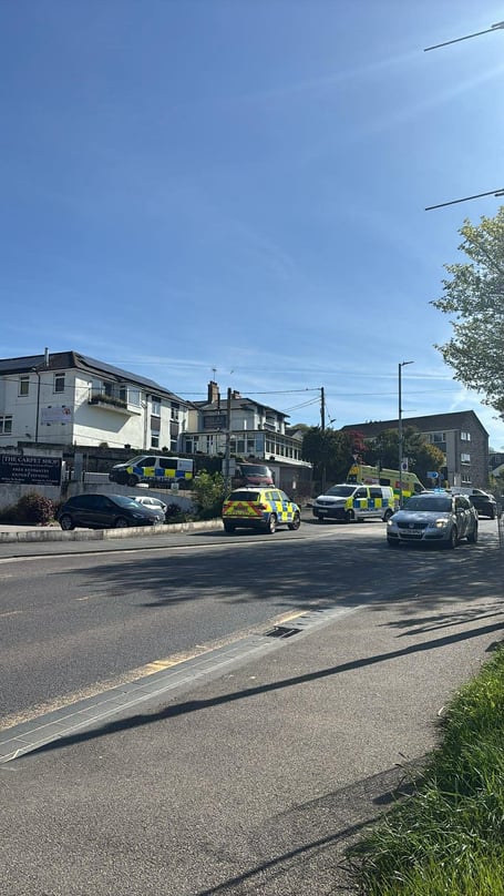 The scene on Dennison Road and Fore Street in Bodmin. (Picture: Submitted)