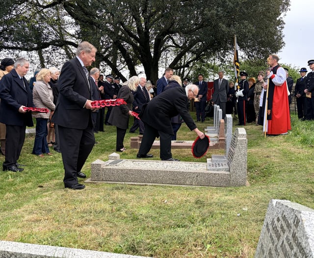 Restored graves unveiled for firefighters killed in wartime tragedy