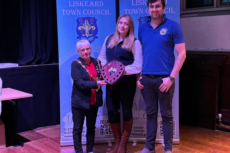 The mayor’s special award went to Liskeard Young Farmers, represented by Poppy Sowden and Will Oatey, for their hard work in the community