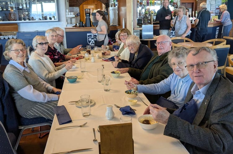 Sunday lunch gathering for Oddfellows.
