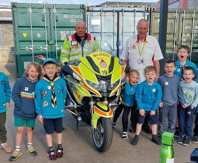 Emergency riders deliver big impact at Scout visit