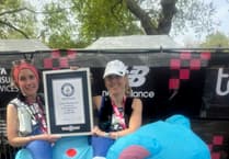 Looe pair stampede into record books in inflatable elephant challenge