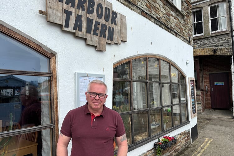 John Fillingham outside the Harbour Tavern.