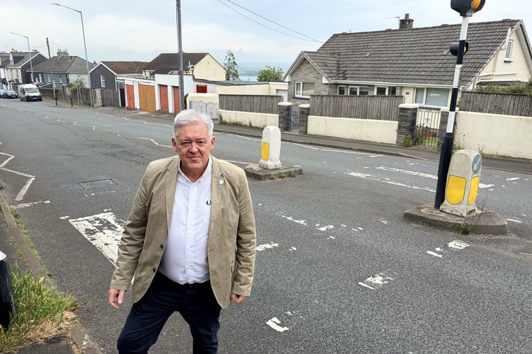 Saltash Tamar councillor Keith Johnson has highlighted this pedestrian crossing on North Road as an example of the problem