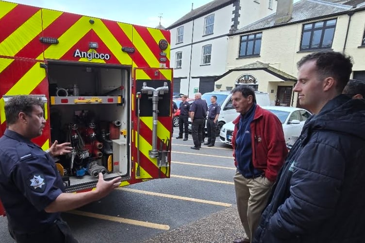 Mayor of Looe and local councillors enjoy fire station tour 2.