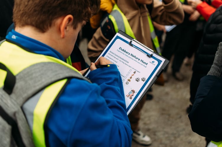 School pupils took part in activities at the nature restoration site in the Clay Country.