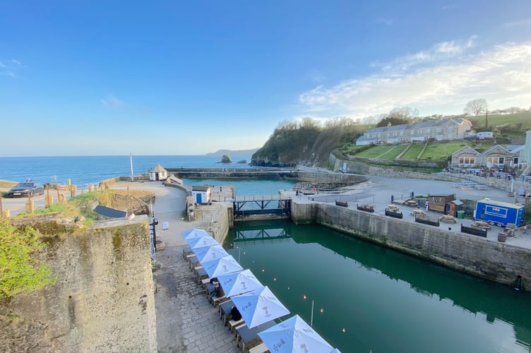 The new lock gate at Charlestown means the heritage harbour can once again welcome visiting vessels. (Picture: Andrew Townsend)