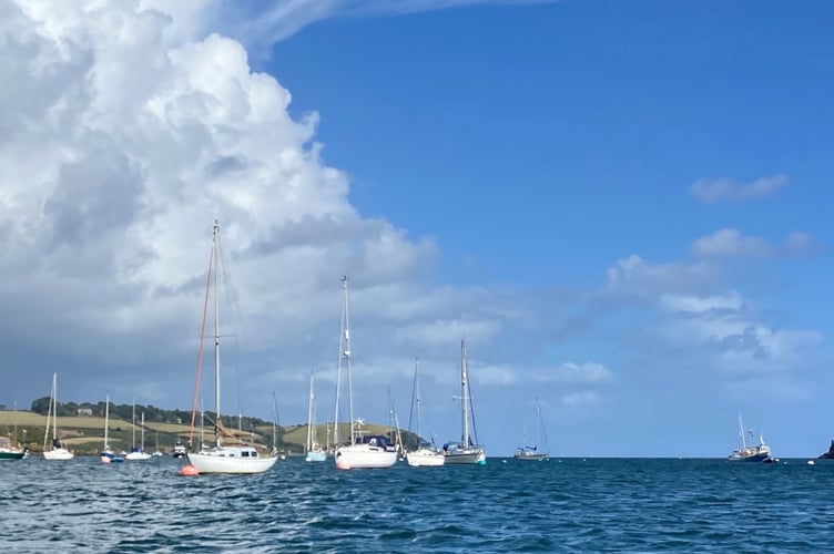 Yachts moored on the Helford River in Cornwall. (Picture: Andrew Townsend)