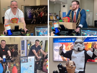 St Austell cinema complete cycling challenge for charity
