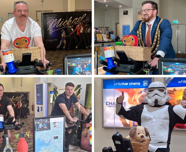 St Austell cinema complete cycling challenge for charity