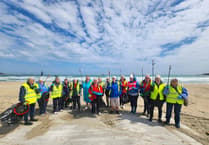 Volunteers clear litter from beautiful beach in Cornwall