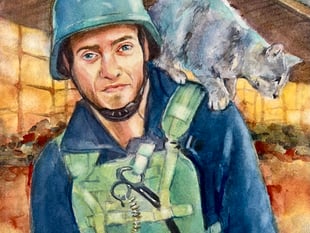 Ukraine war stories captured in powerful art exhibition