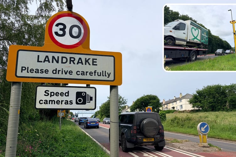 Landrake was revealed as home to Cornwall’s busiest speed camera with more than 9,600 motorists were caught speeding during 2025 (Picture: Cornish Times)