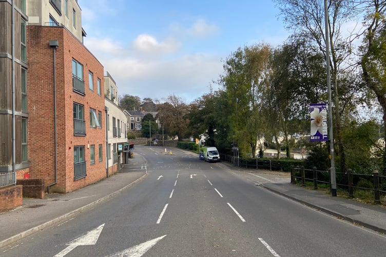 Trinity Street in the centre of St Austell is being turned one-way while the safety works take place. (Picture: Andrew Townsend)