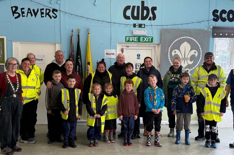 Scouts, residents, councillors and the town council’s facilities team joined forces for the clean-up event